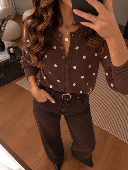 Gilet choco pois
