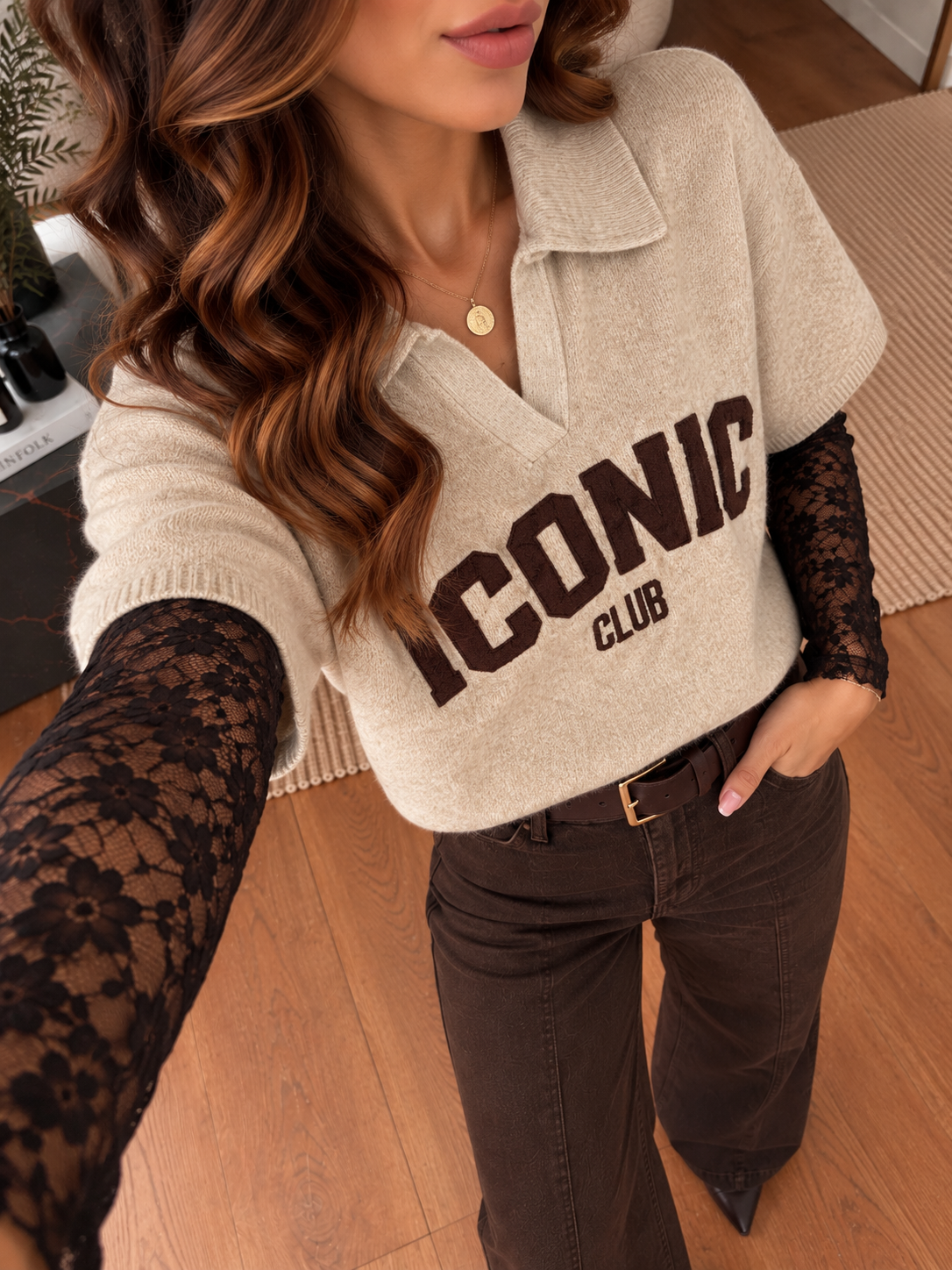 Pull Iconic Manche dentelle
