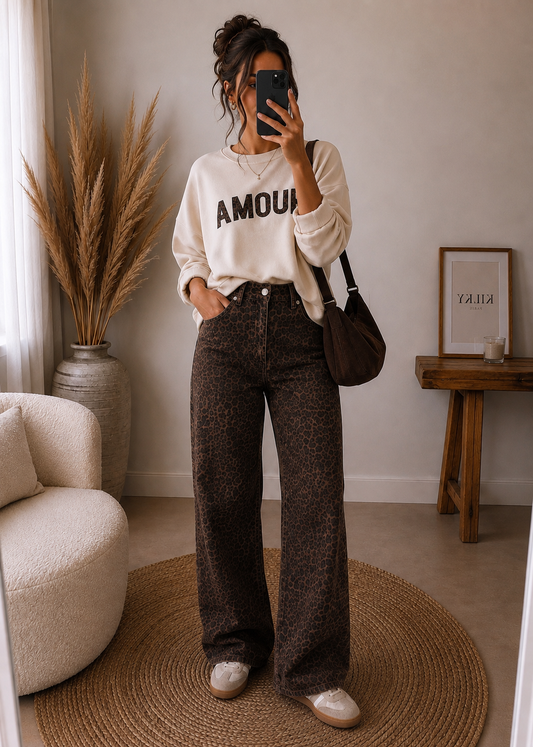 Sweat amour beige