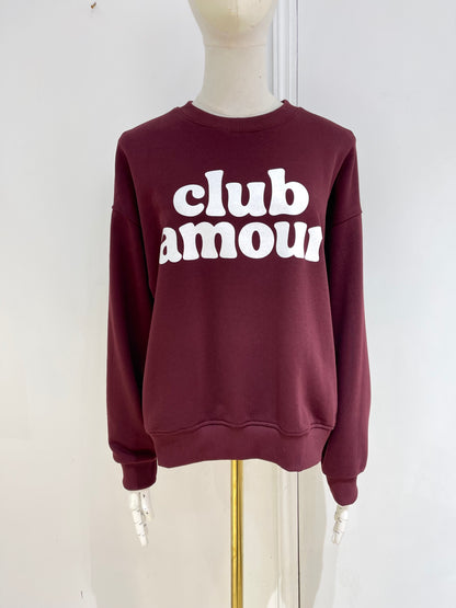 Sweat Club Amour Bordeaux