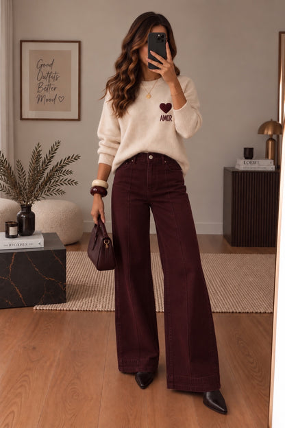 Jeans Bordeaux