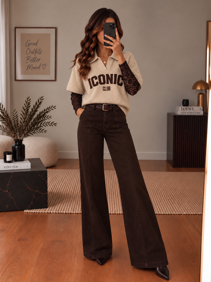 Pull Iconic Manche dentelle