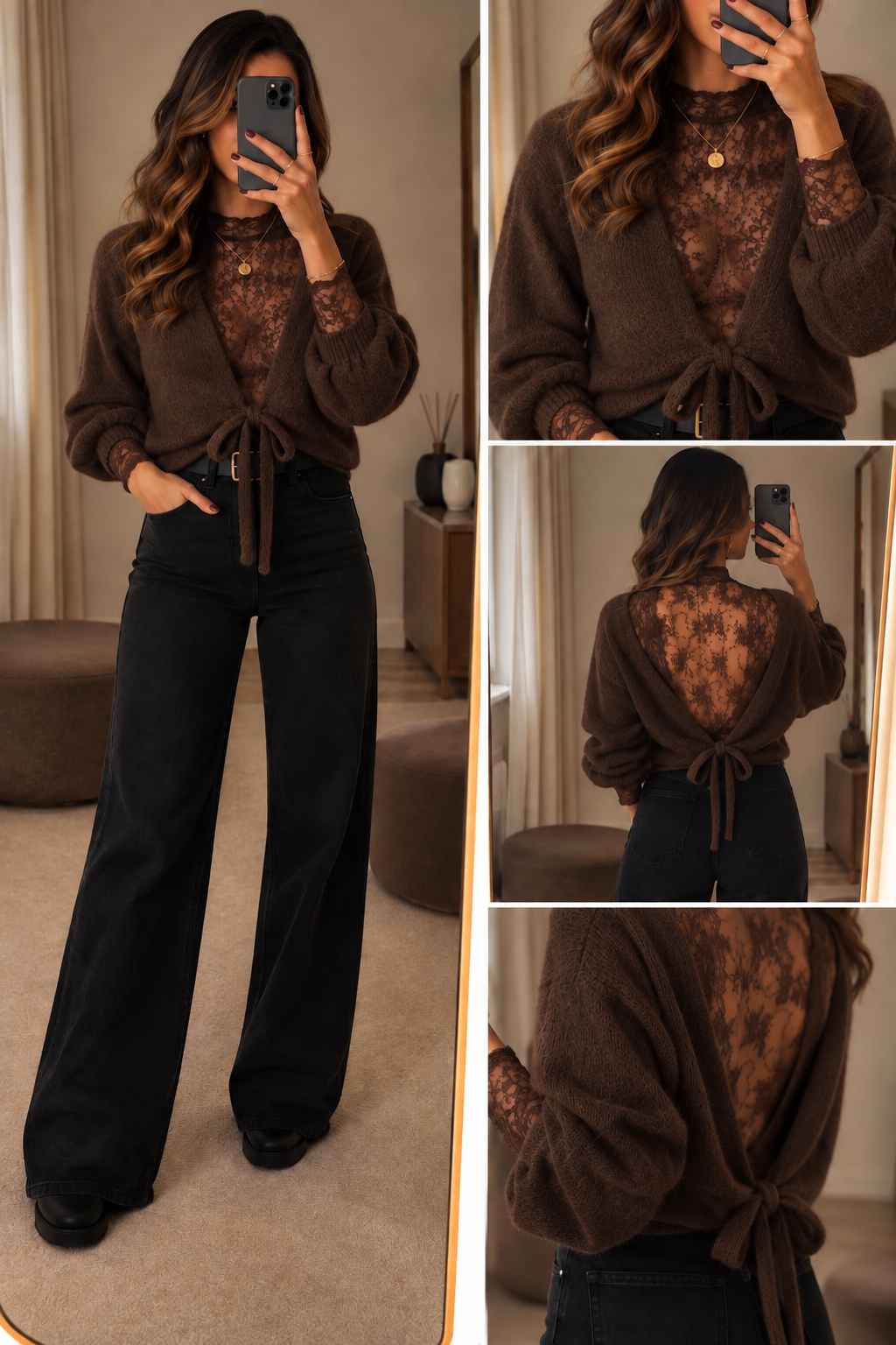 Pull Dos nu Chocolat