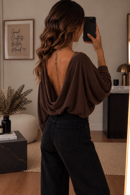 Blouse dos nu Chocolat