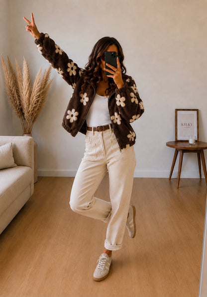Veste Flora choco