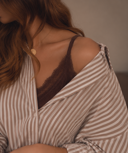 Body dentelle chocolat