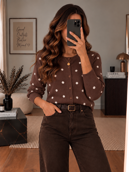 Gilet choco pois