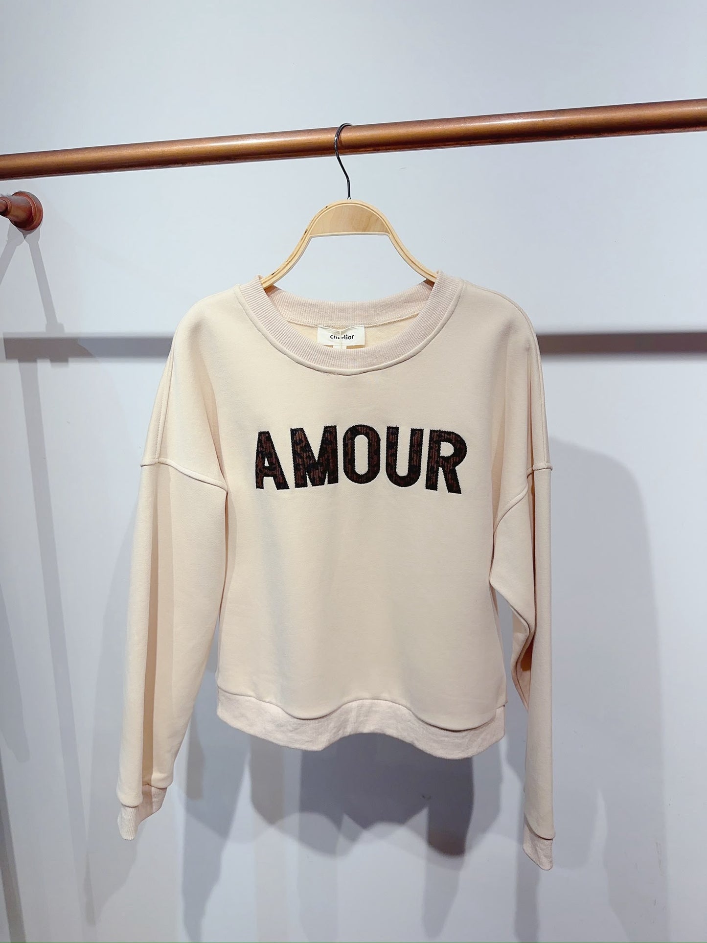 Sweat amour beige