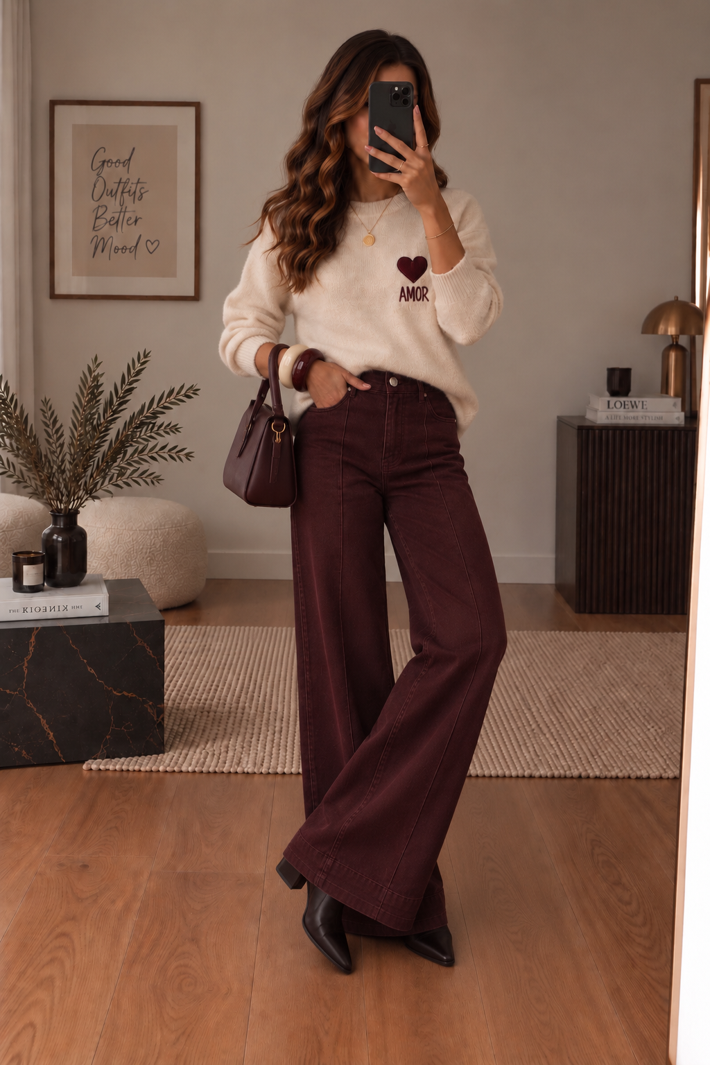 Jeans Bordeaux