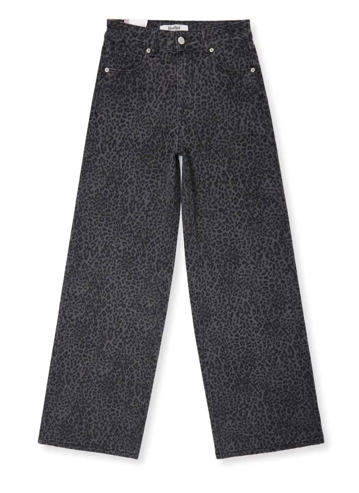 Jeans Leopard Gris/Noir