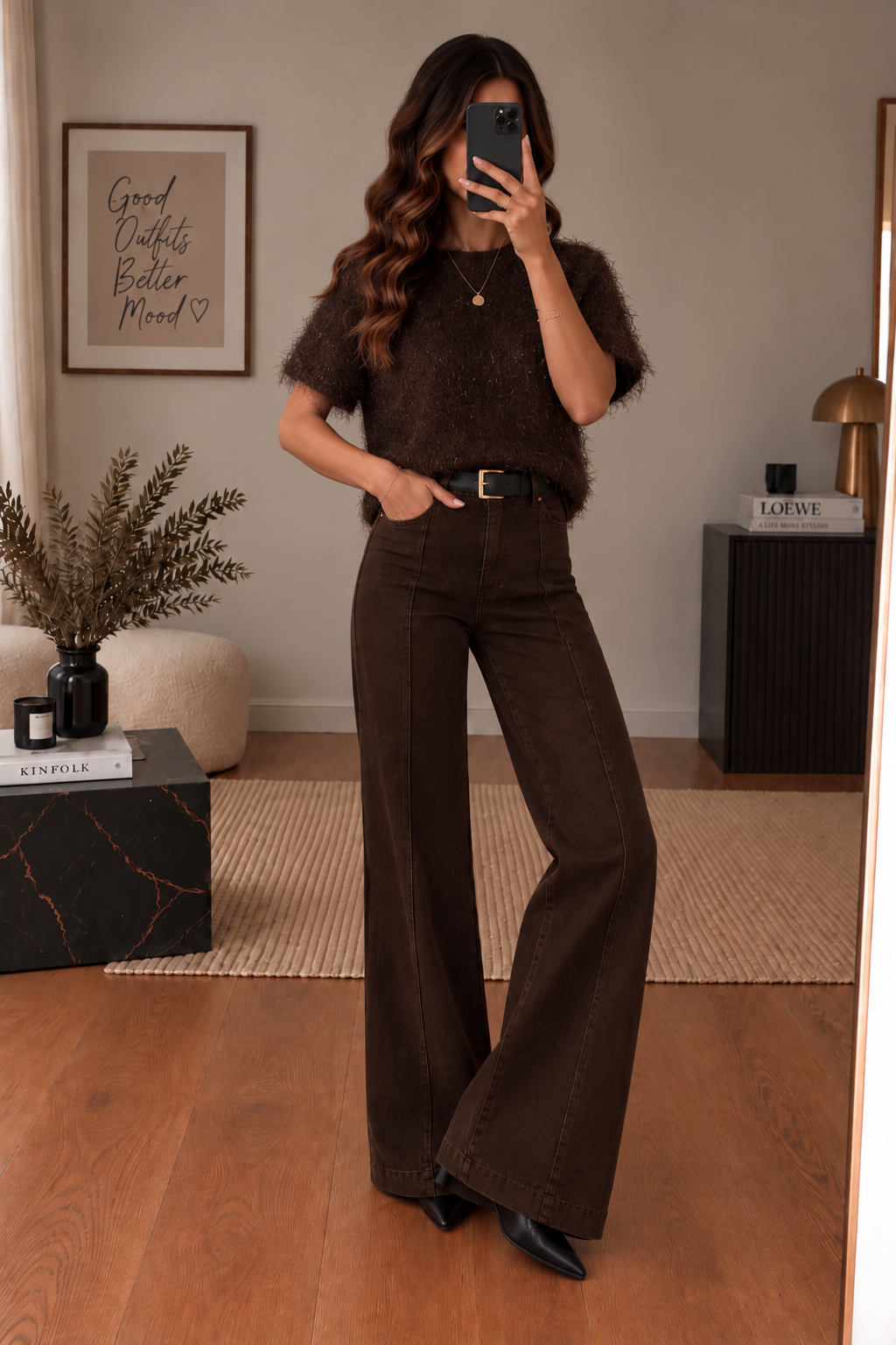 Jeans chocolat ligne
