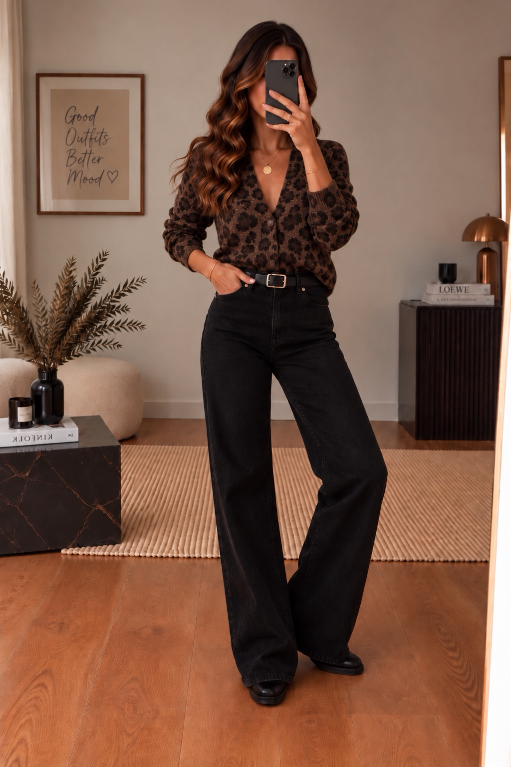 Gilet leopars Chocolat