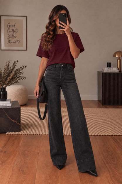 T-shirt Alba Bordeaux