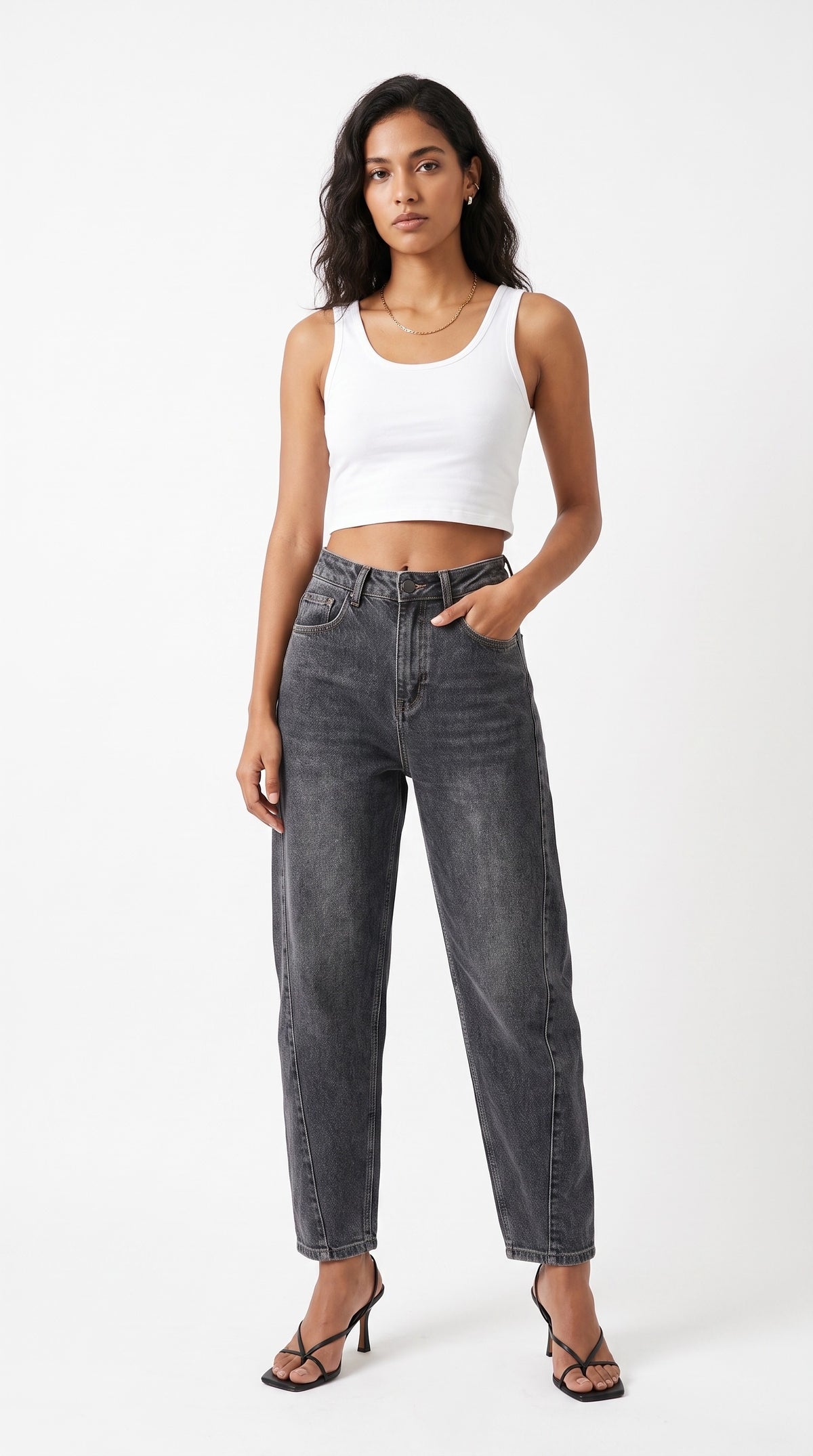 Jeans Ballon Gris