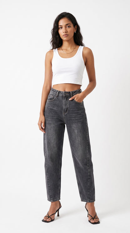 Jeans Ballon Gris