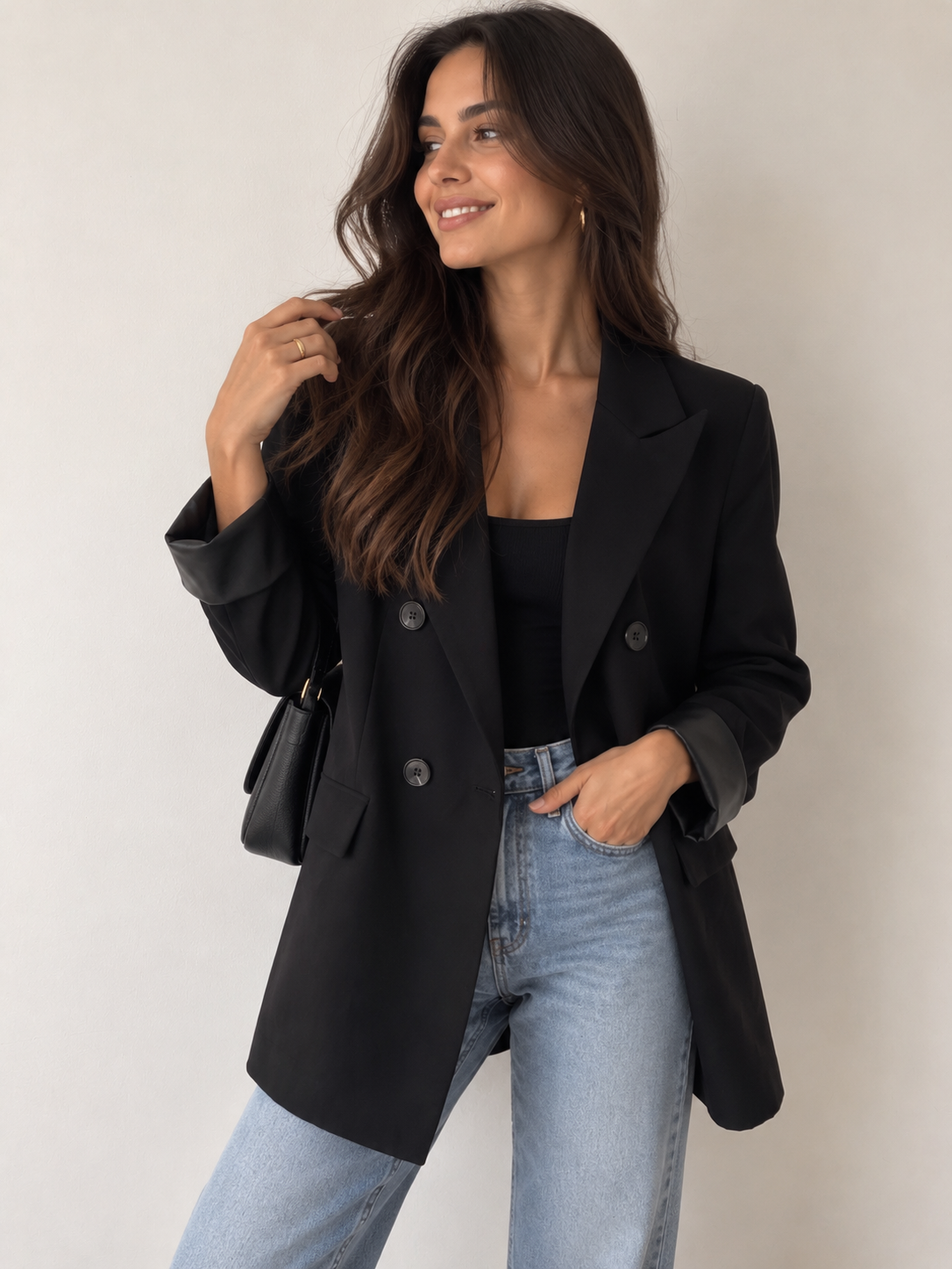 Blazer Manche en cuir