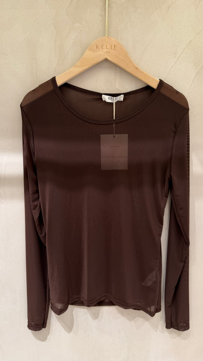 Blouse Transparente Chocolat