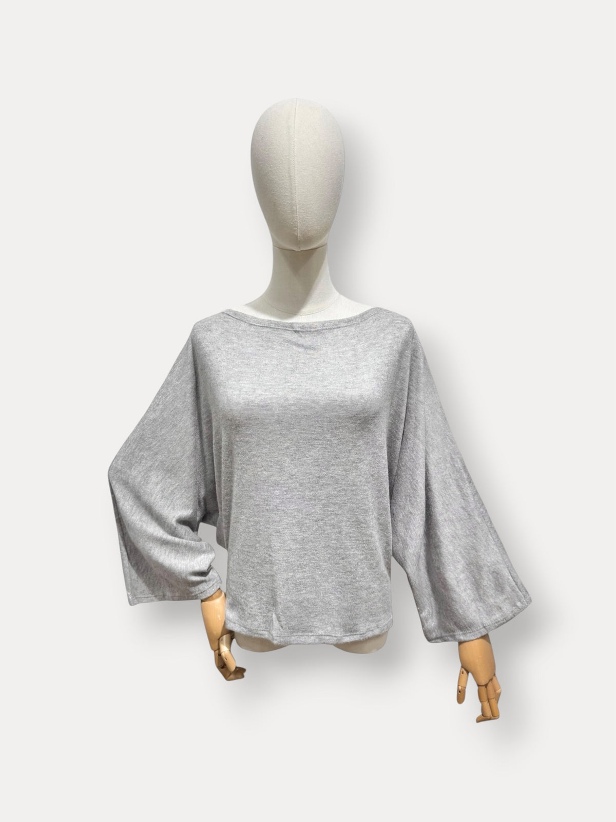 Blouse dos nu grise