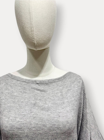 Blouse dos nu grise