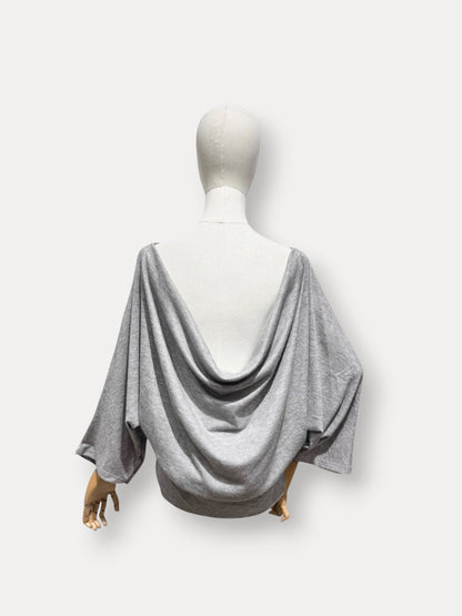 Blouse dos nu grise