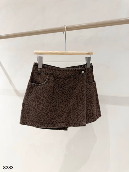 Jupe en Jeans Leopard