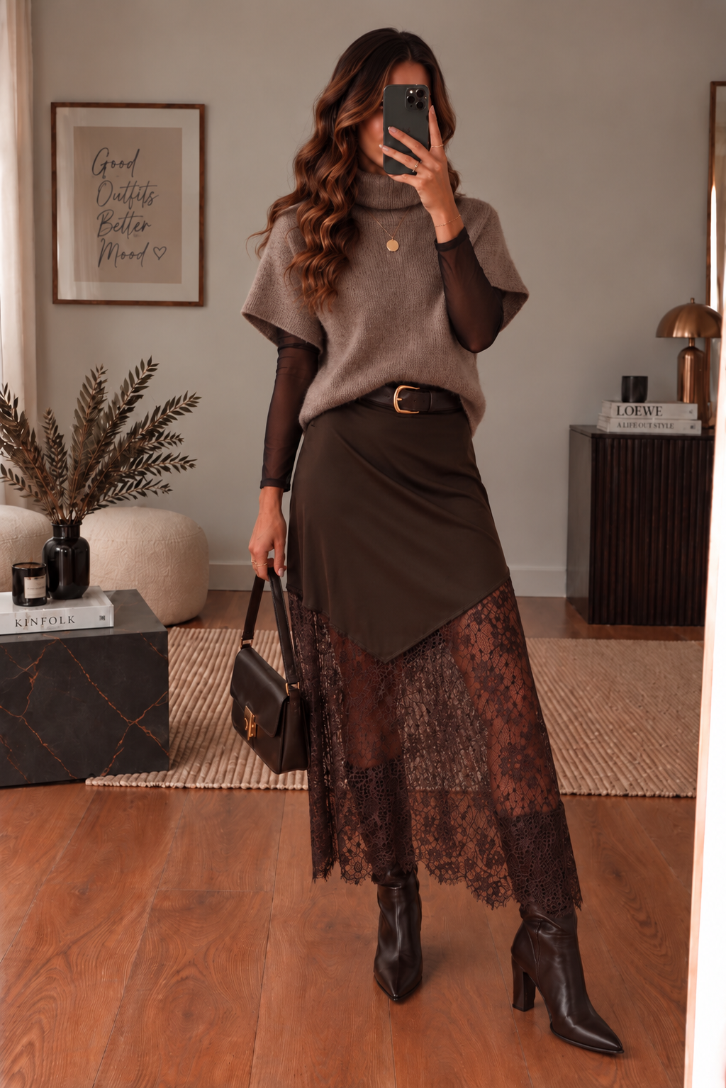 Pull sans manche Taupe