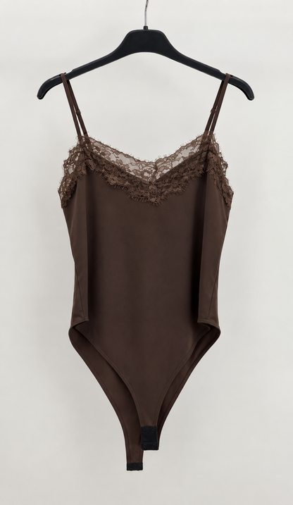Body dentelle chocolat