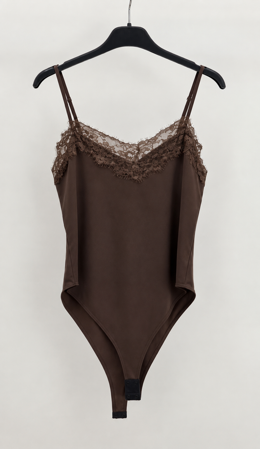 Body dentelle chocolat